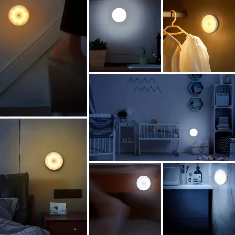 Motion Sensor Night Light - Wireless LED Detector Lamp for Bedroom,