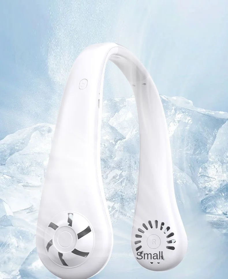 New Mini Neck Mounted Fan, Rechargeable Air Cooler