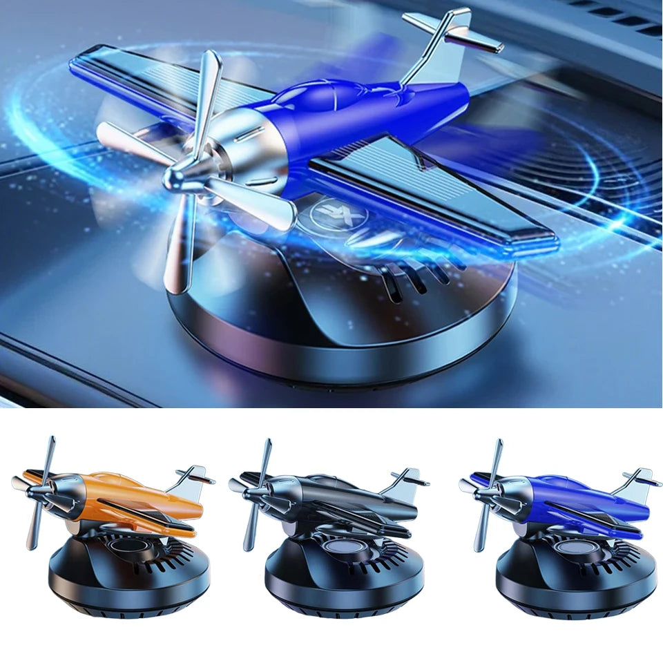 Solar Power Car Air Freshener Helicopter Decor Car Interior Decoration