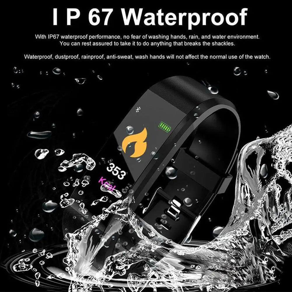 Smart Sports Bracelet Bluetooth Wristband Heart Rate Monitor Fitness Tracker Band
