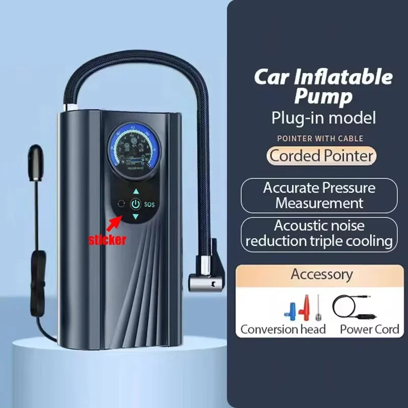 Electric Air Pump Tire Inflator Portable Compressor Digital Display Rechargeable