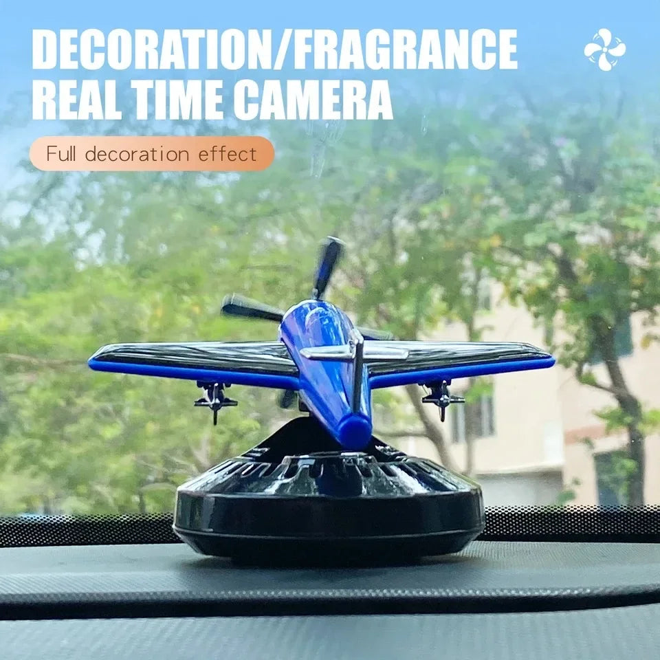 Solar Power Car Air Freshener Helicopter Decor Car Interior Decoration