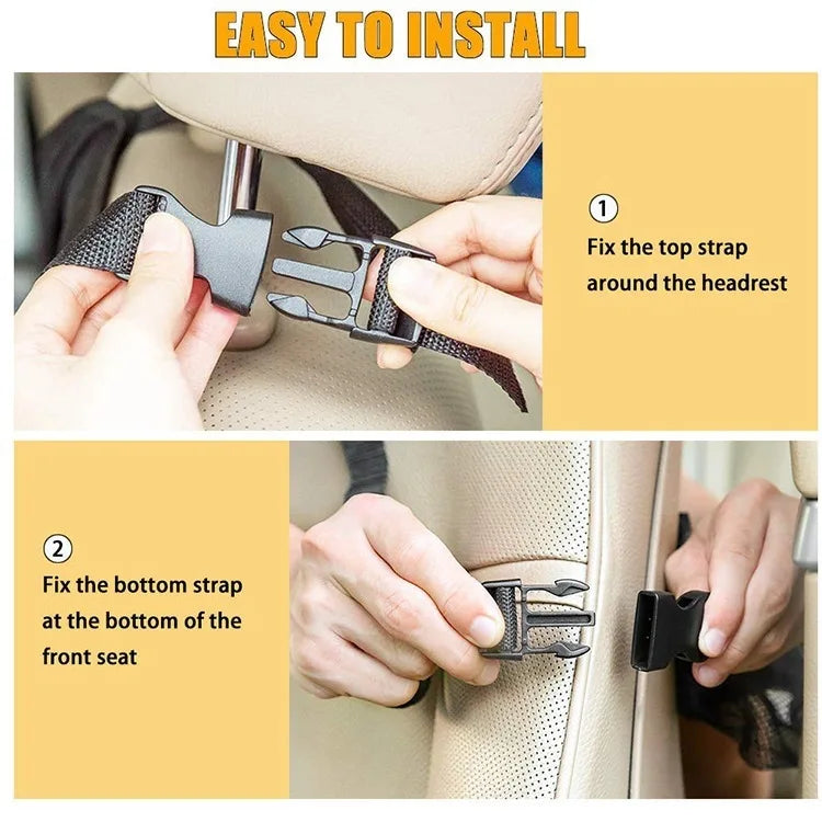 Car Backseat Organizer with Touch Screen Tablet Holder