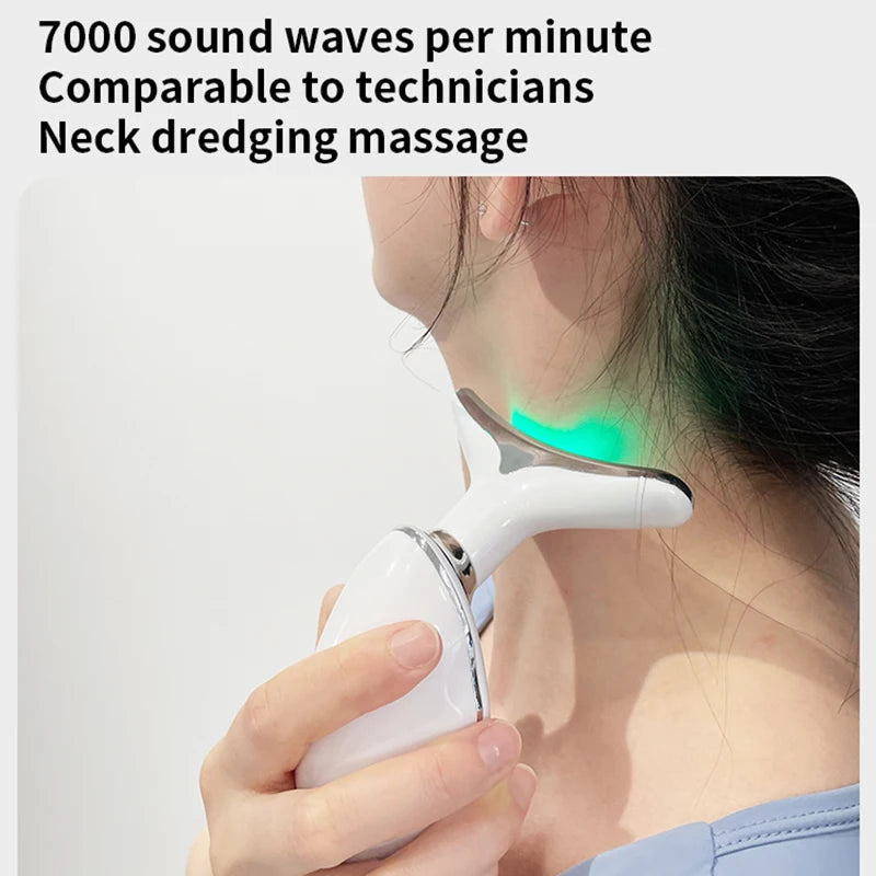 Electric Wrinkle Remover LED Photon Face Neck Beauty Device
