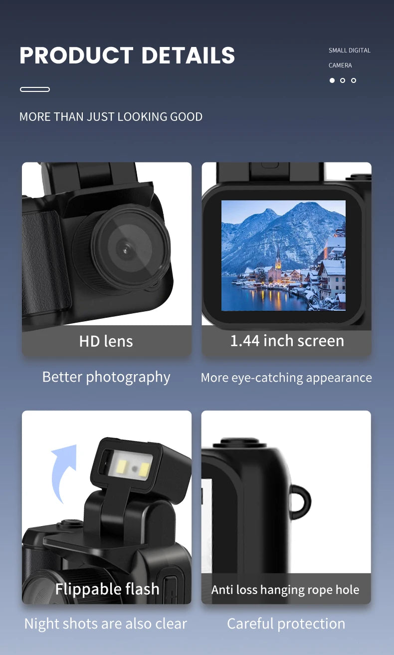 Mini Camera With Screen HD 1080P Portable