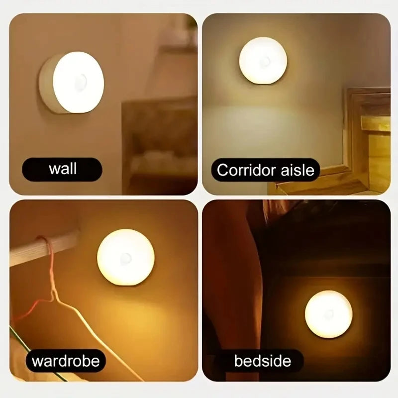 Motion Sensor Night Light - Wireless LED Detector Lamp for Bedroom,
