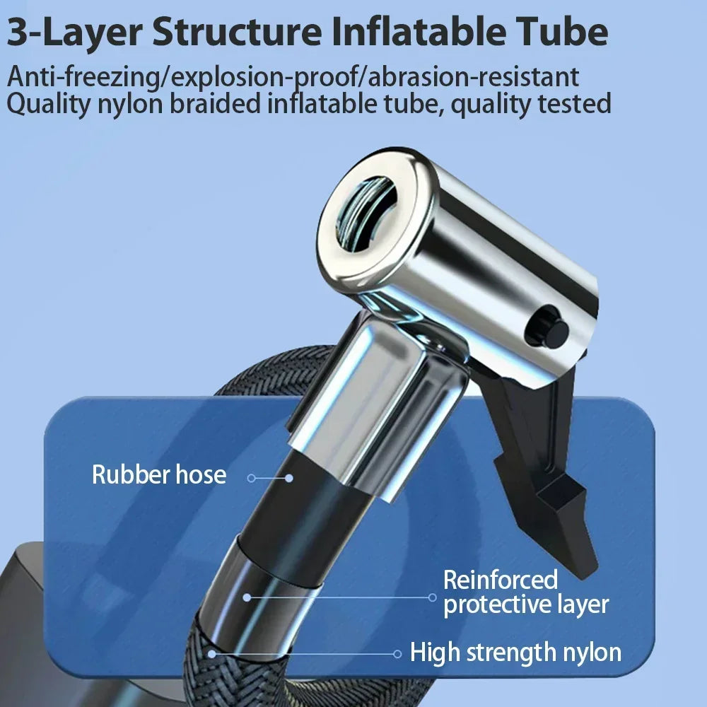 Electric Air Pump Tire Inflator Portable Compressor Digital Display Rechargeable