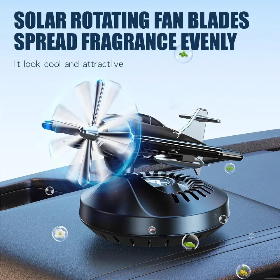 Solar Power Car Air Freshener Helicopter Decor Car Interior Decoration