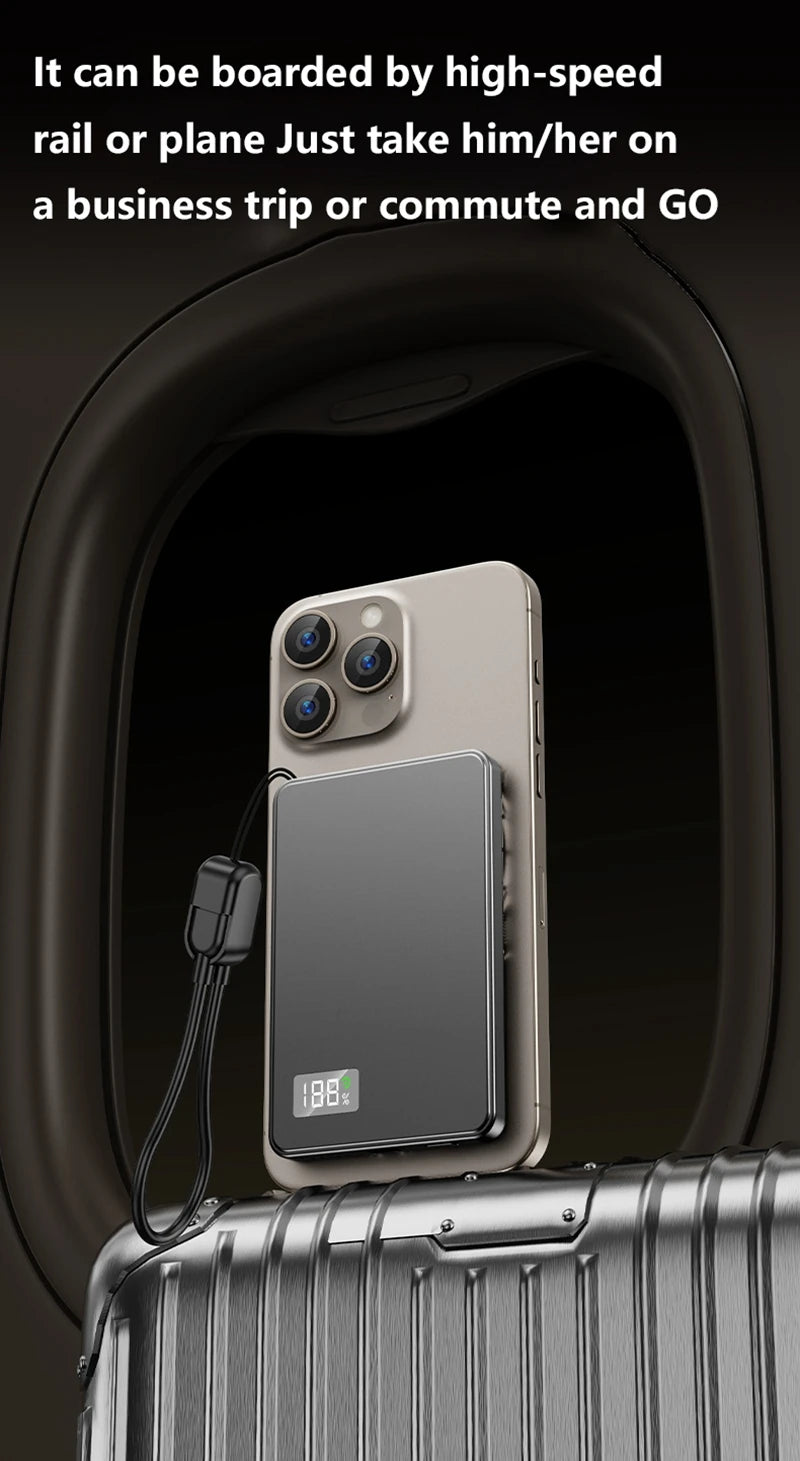 20000mAh Thin Portable Magnetic Wireless Power Bank