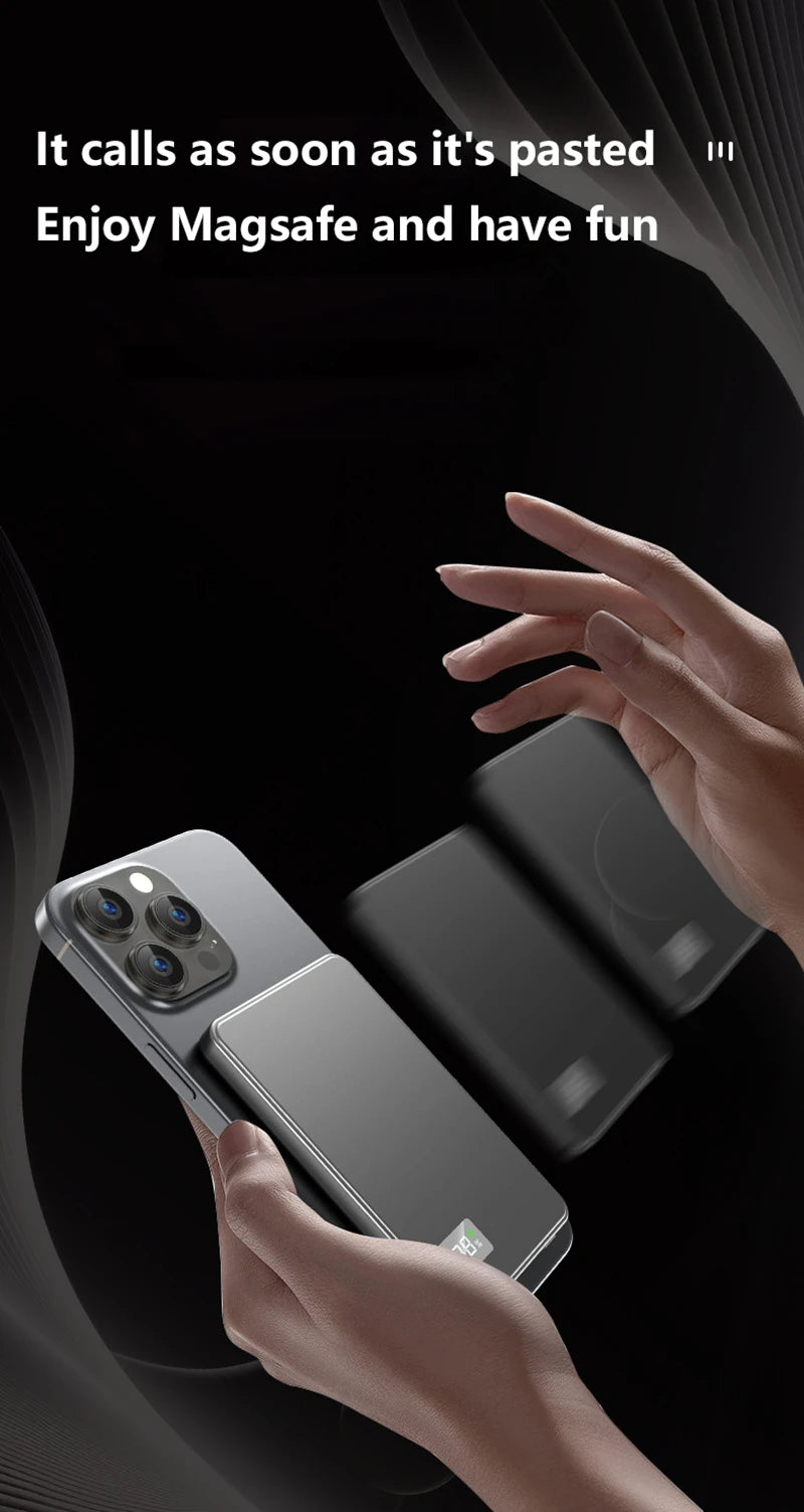 20000mAh Thin Portable Magnetic Wireless Power Bank