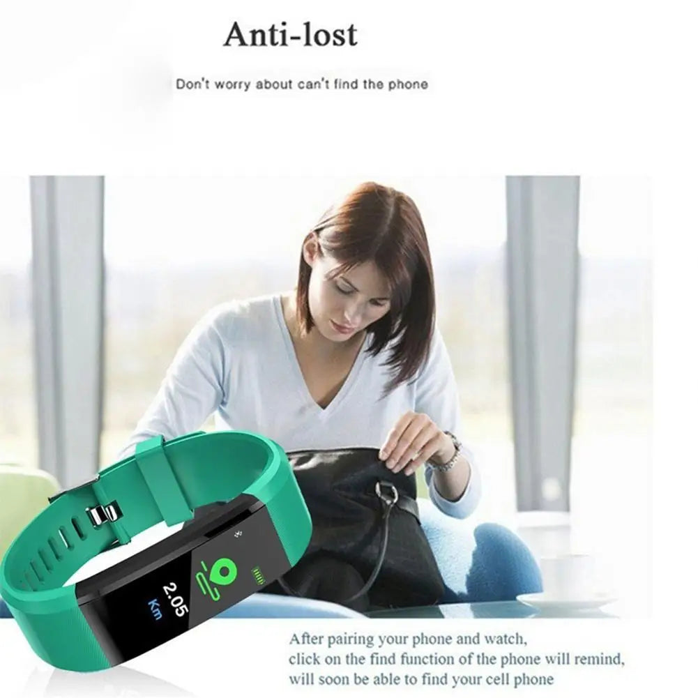 Smart Sports Bracelet Bluetooth Wristband Heart Rate Monitor Fitness Tracker Band