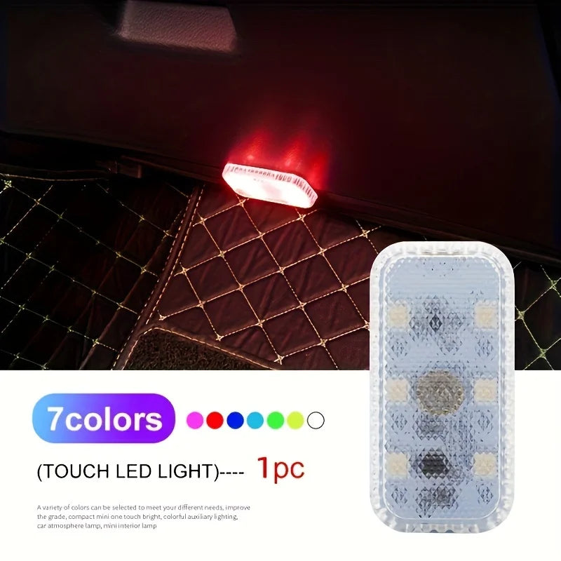 LED Touch Light Car Interior Lighting with USB Charging