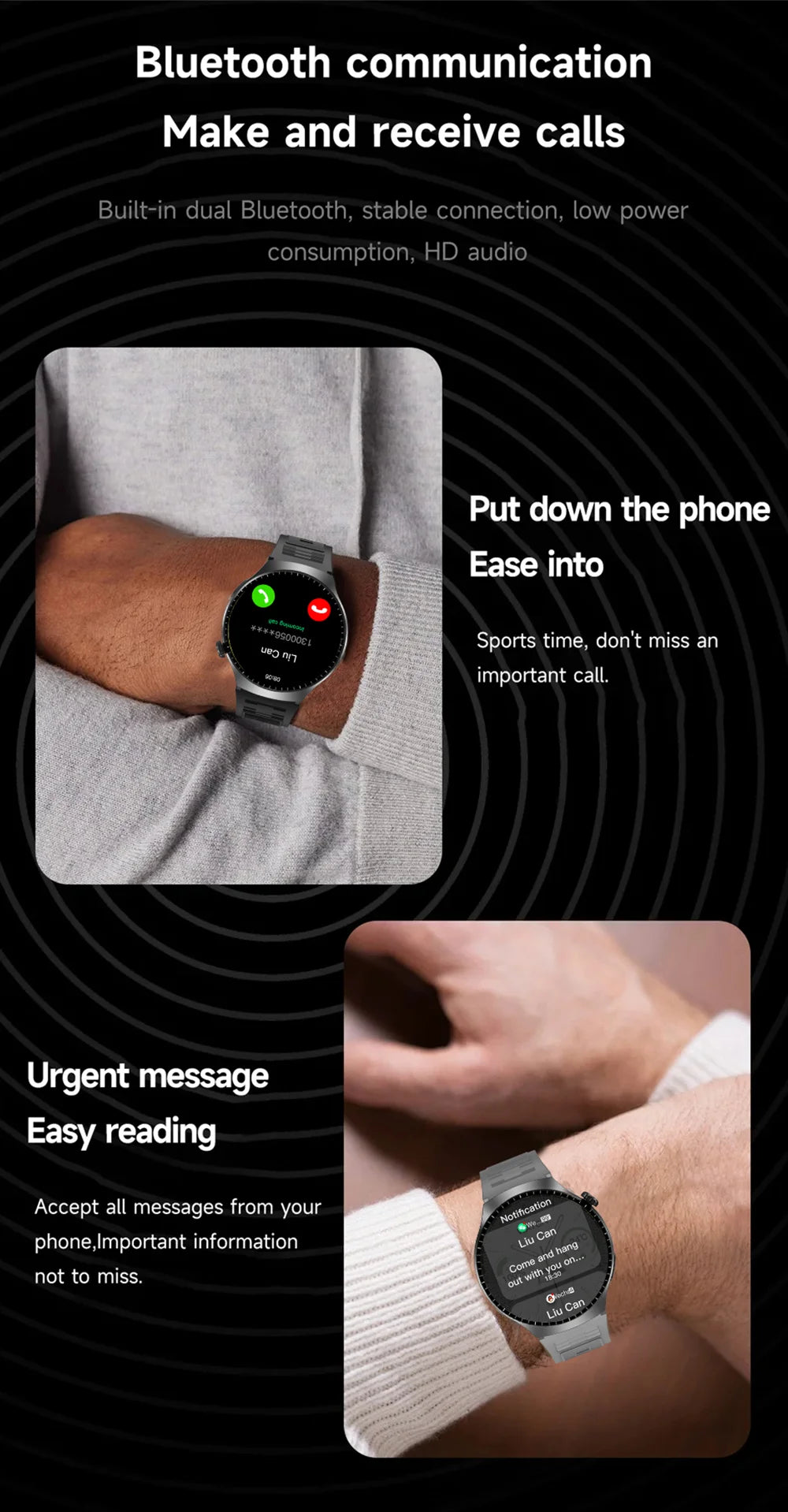 New Men's Smart Watch HD Display Health Tracking