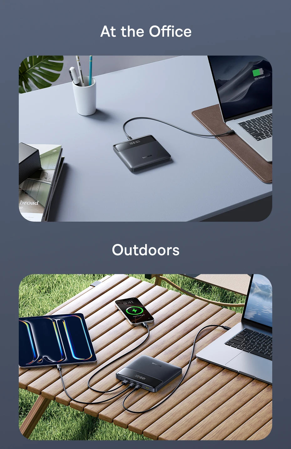 100W Power Bank 20000mAh Capacity PD Fast Charging Battery Charger Power bank