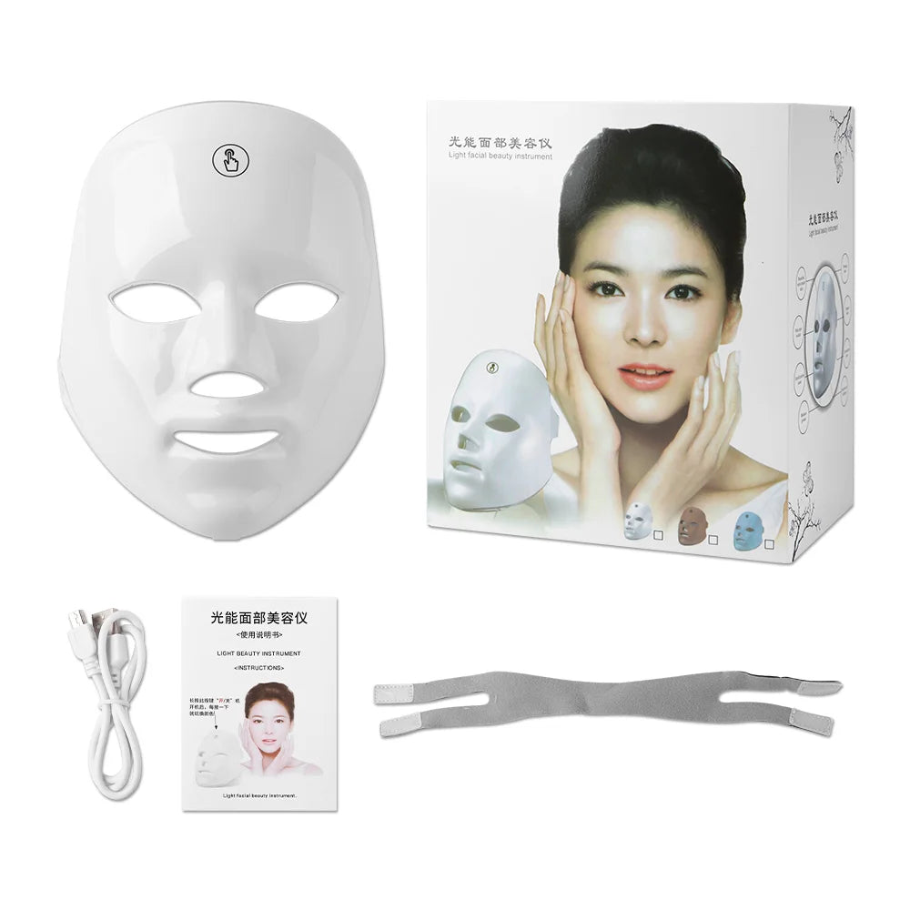 Rechargeable Facial LED Mask 7 Colors