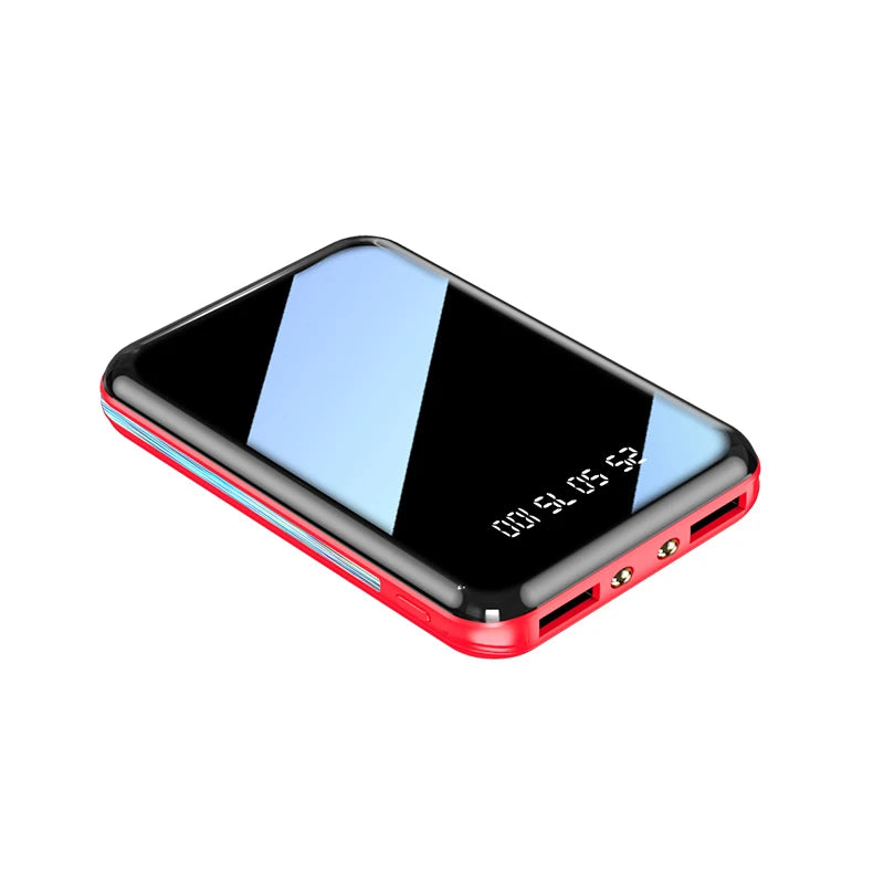 20000mAh Mini Power Bank Portable Charger Mirror Screen LED Digital Power bank External Battery