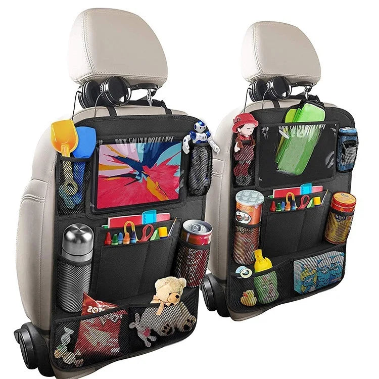 Car Backseat Organizer with Touch Screen Tablet Holder