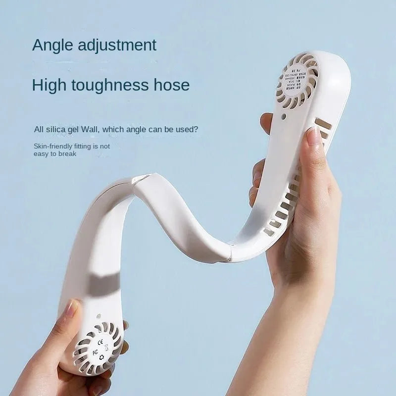 New Mini Neck Mounted Fan, Rechargeable Air Cooler