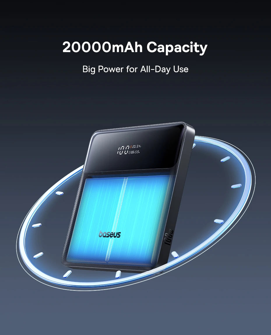 100W Power Bank 20000mAh Capacity PD Fast Charging Battery Charger Power bank