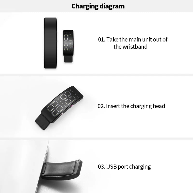Smart Multifunctional Wristband Fitness Bracelet IP65 Waterproof Sports