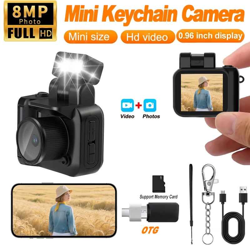 Mini Camera With Screen HD 1080P Portable