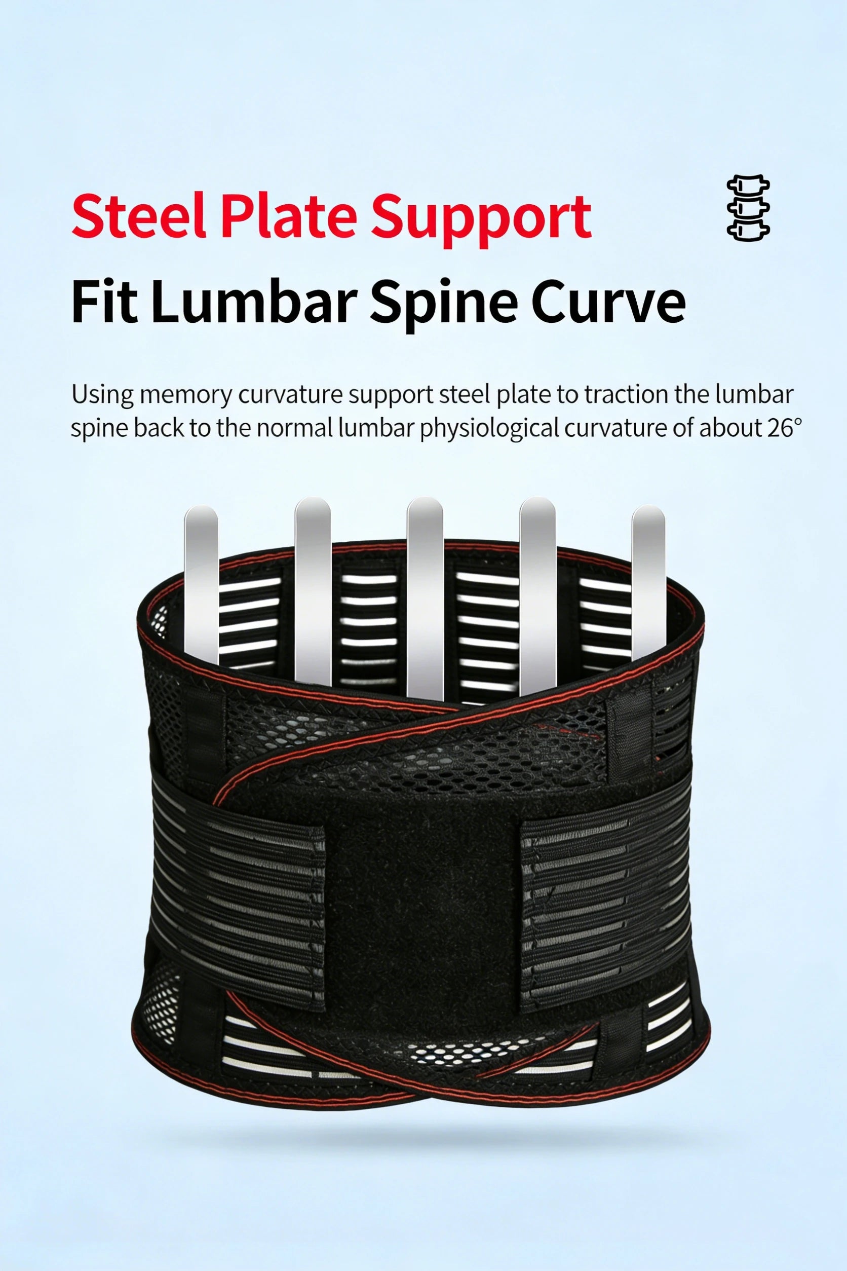 Waist Support Belt Breathable Mesh Lower Back Pain Relief