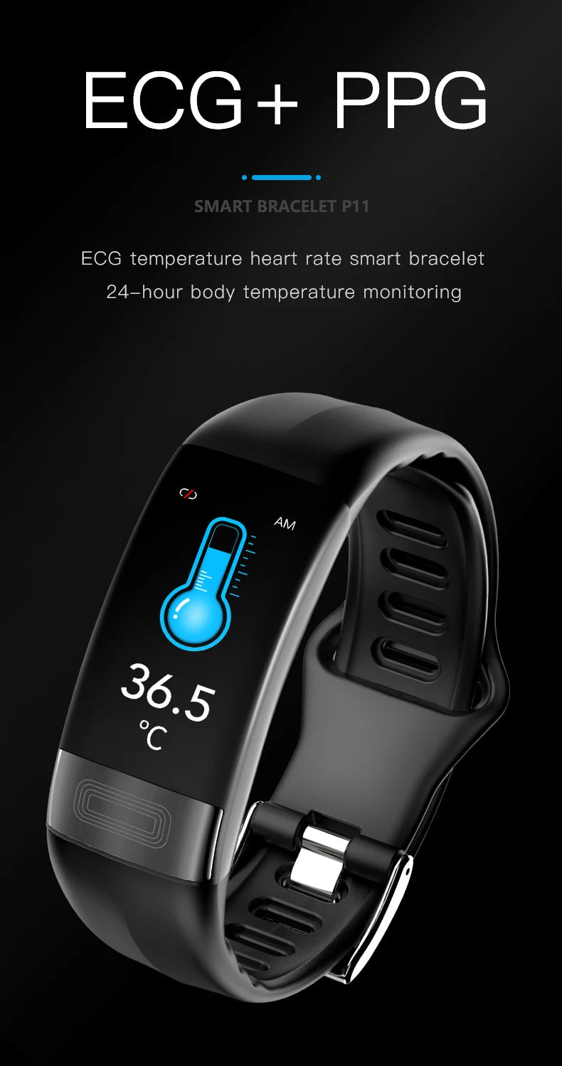 Smart Wristband Fitness Tracker, Calorie Blood Pressure Waterproof