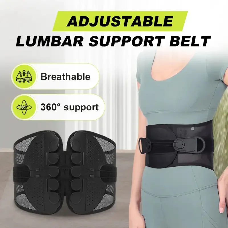 Adjustable Lumbar Support Belt For Back Pain Relief