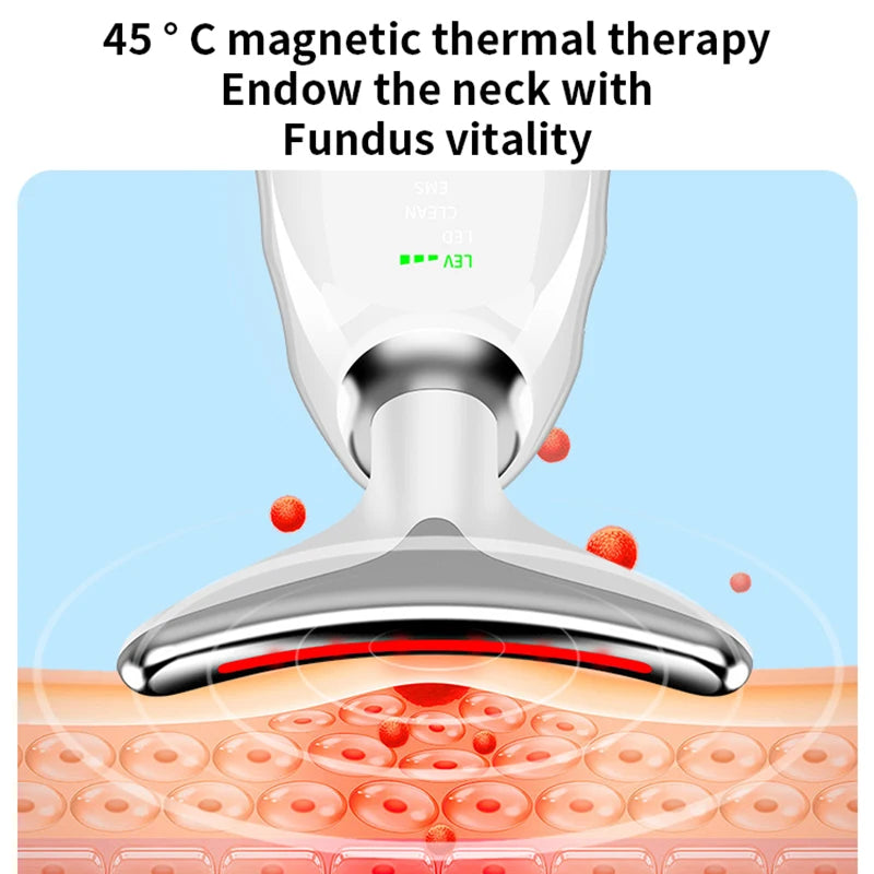 Electric Wrinkle Remover LED Photon Face Neck Beauty Device