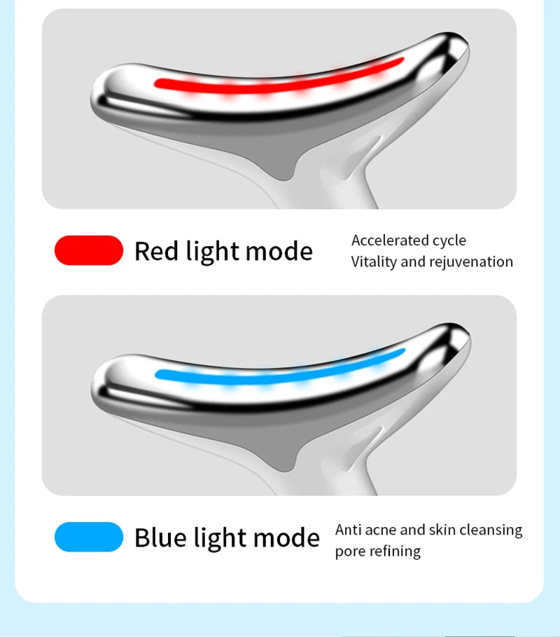 Electric Wrinkle Remover LED Photon Face Neck Beauty Device