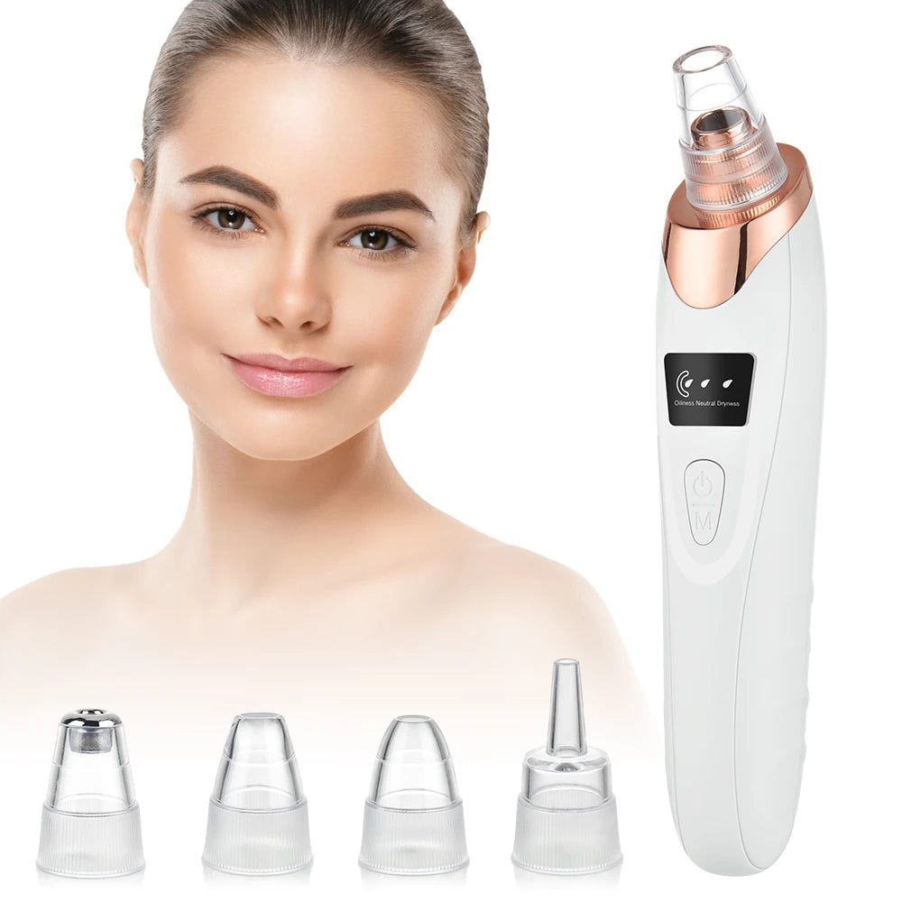 Blackhead Remover Pore Vacuum - USB Rechargeable Facial Pore Cleaner Kit