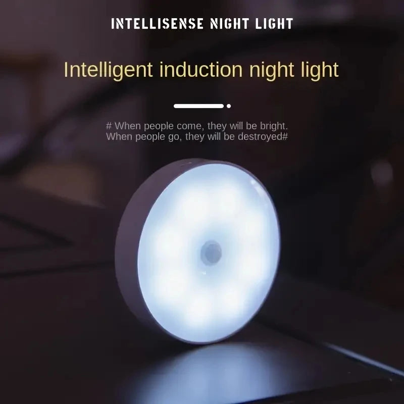 Motion Sensor Night Light - Wireless LED Detector Lamp for Bedroom,