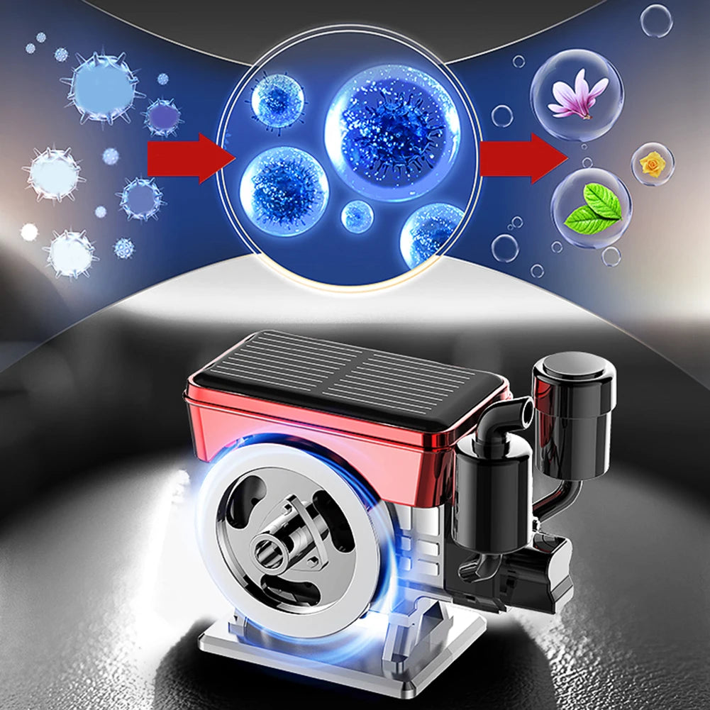 Car Diffuser Solar Powered Rotating Car Purifier