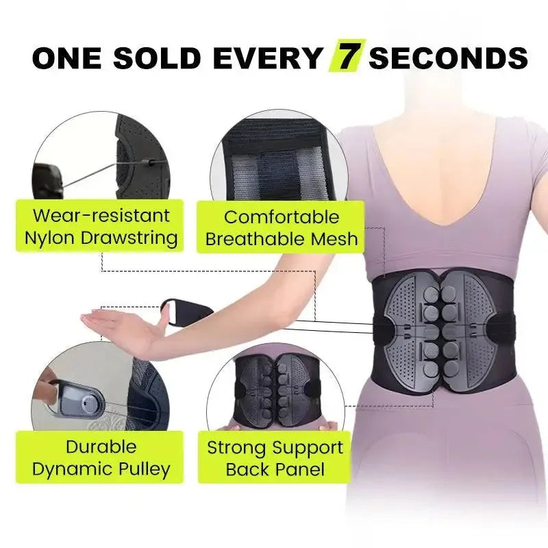 Adjustable Lumbar Support Belt For Back Pain Relief