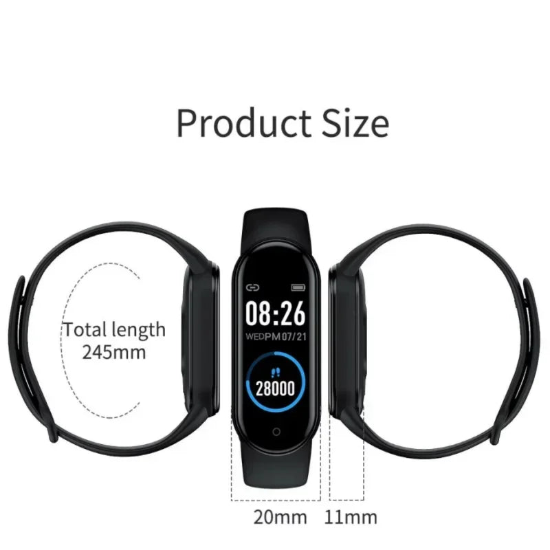 New M5 Smart Watch Digital Men Women Bluetooth Fitness Tracker Watch Sport Heart Rate Blood Pressure for Android iOS Smart watch