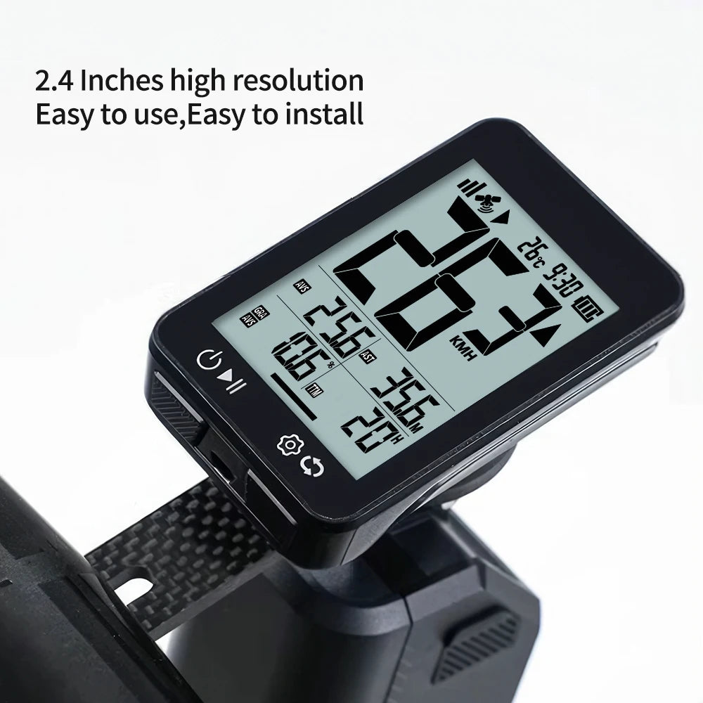 GPS Bike Computer Wireless with Auto Backlight and Bracket