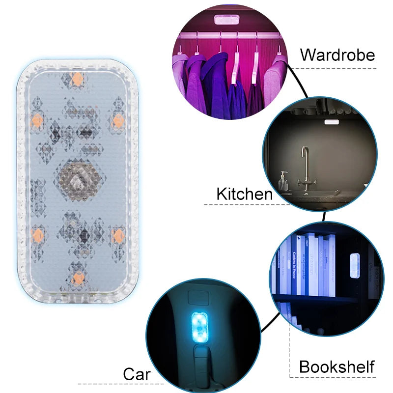 LED Touch Light Car Interior Lighting with USB Charging