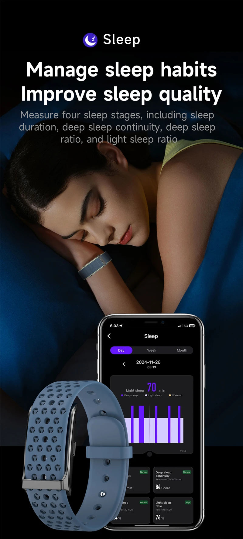 Smart Watch Heart Rate Sleep Smartwatch Waterproof Bracelet Sport Fitness Tracker