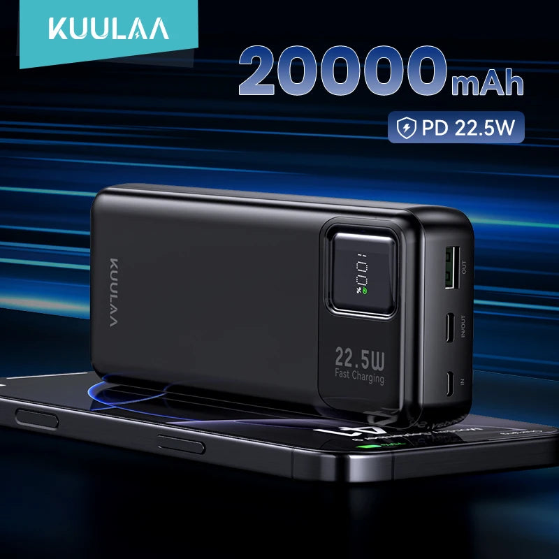 20000mAh Power Bank Portable External Battery 22.5W Fast Charging Portable Charger