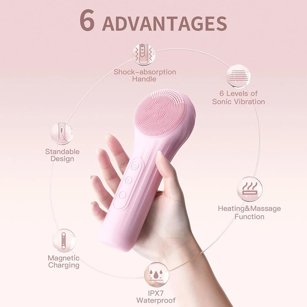 Facial Cleansing Brush Rechargeable Scrubber