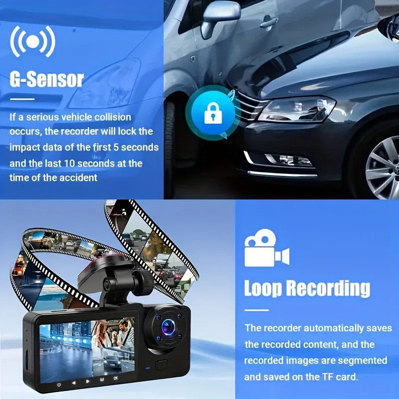 HD 1080P Video Front Built-in and Rear Camera W/IR Night Vision car accessories