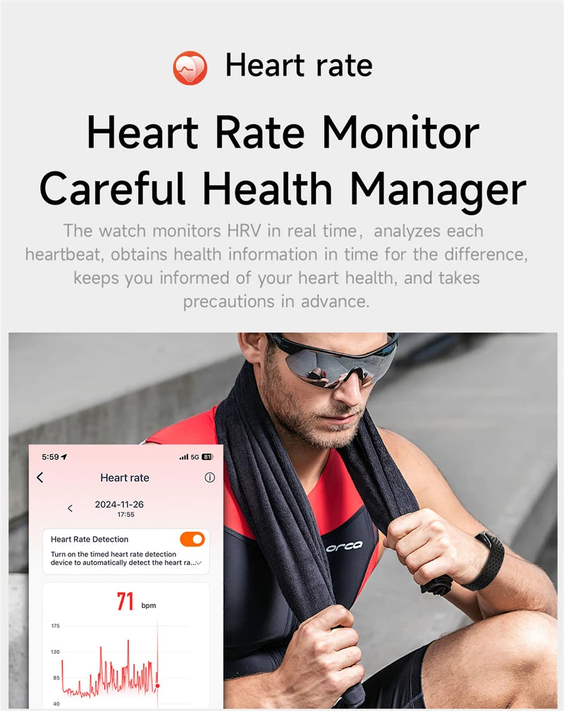 Smart Watch Heart Rate Sleep Smartwatch Waterproof Bracelet Sport Fitness Tracker