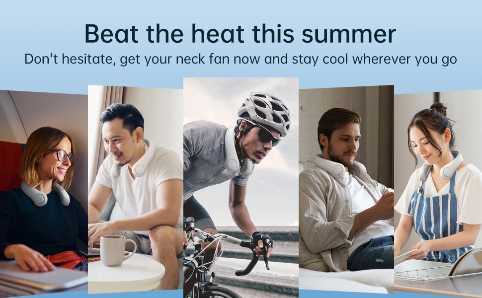Portable Neck Fan, 5000mAh Battery,