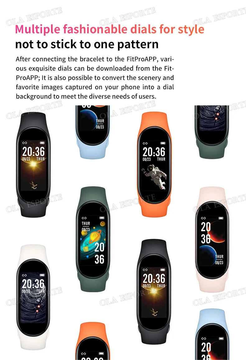 Sports Smart Watch Music Control Fitness Calorie Track Bracelet