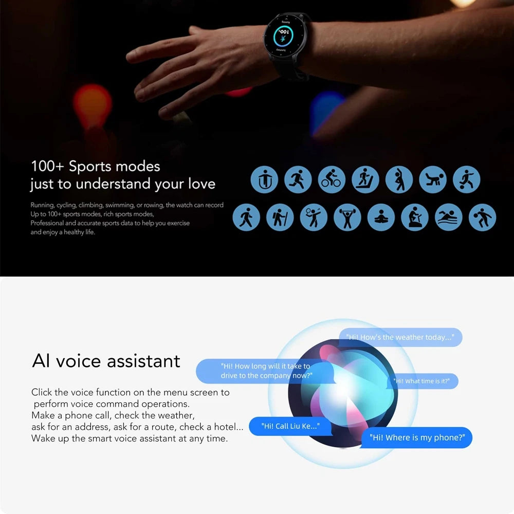 New Sport Smartwatch Men Sports Fitness Wristband IP68 Waterproof
