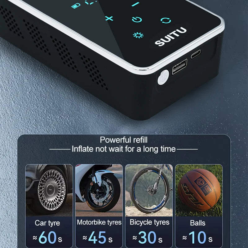 Wireless Air Pump 150psi Touch Screen Portable Electric Tire Inflator