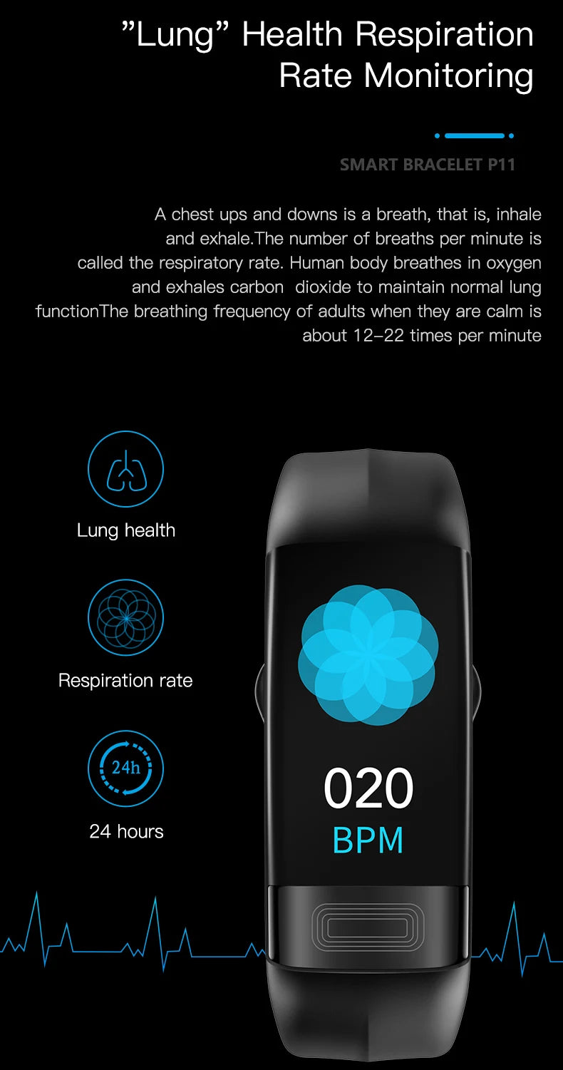 Smart Wristband Fitness Tracker, Calorie Blood Pressure Waterproof