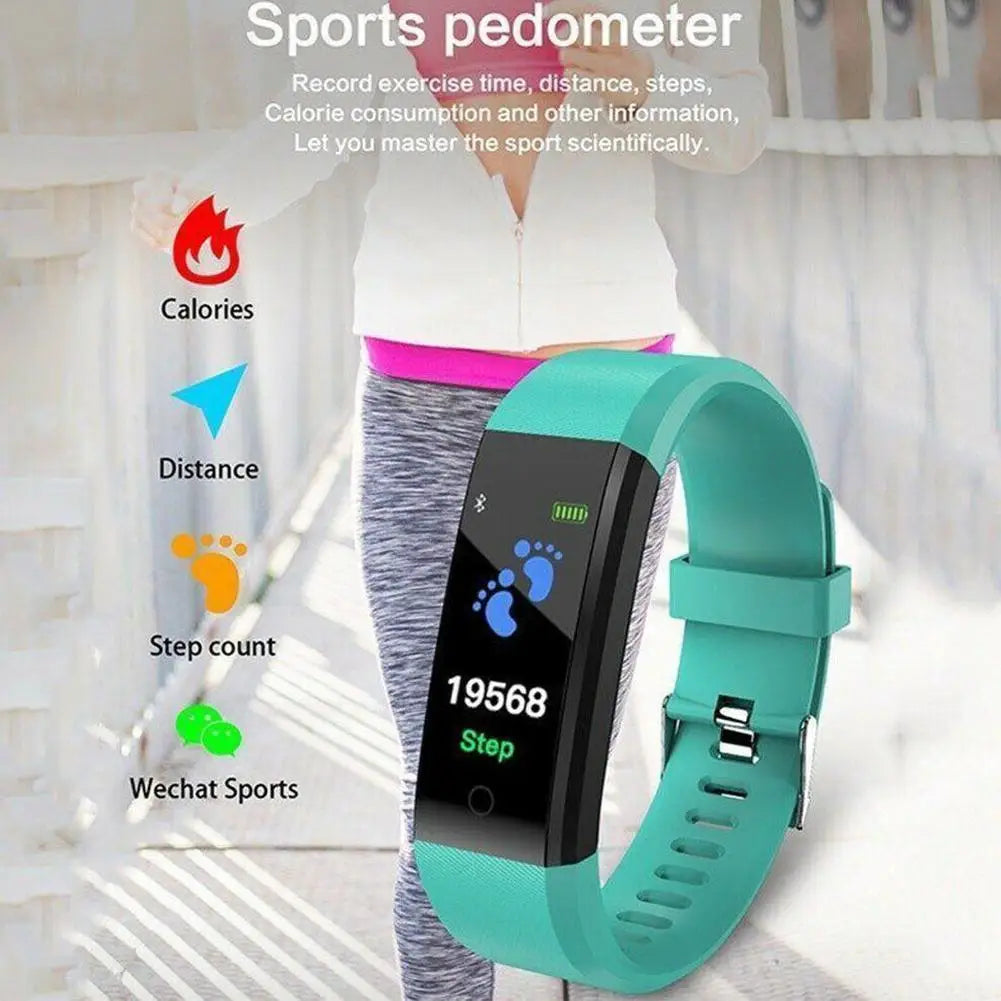 Smart Sports Bracelet Bluetooth Wristband Heart Rate Monitor Fitness Tracker Band