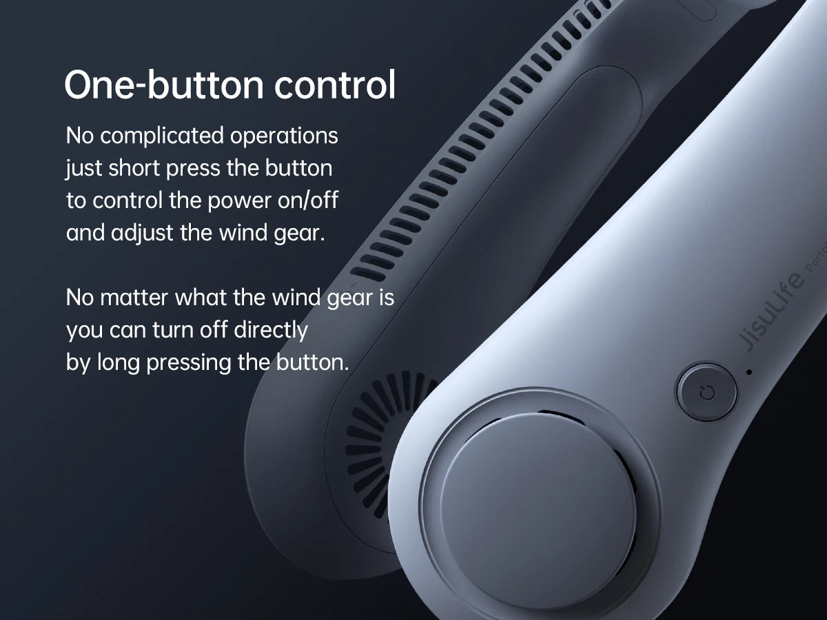 Portable Neck Fan, 5000mAh Battery,