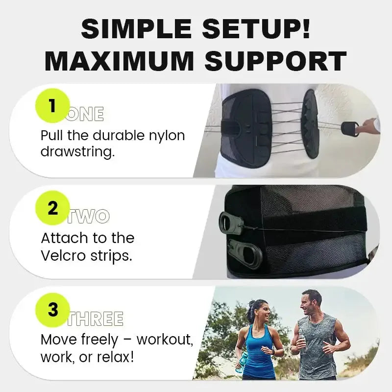 Adjustable Lumbar Support Belt For Back Pain Relief